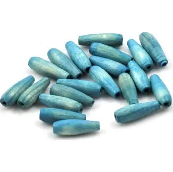 Korálek Korálky dřevěné tyrkysové 4/12 – 20 ks