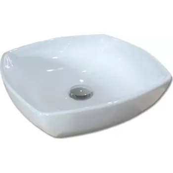 Umyvadlo Maxwhite 8021B GENOVA Umyvadlo keramické hranaté na desku 44,5x44,5x13cm