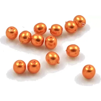 Korálek Voskové perle oranžové 4mm - 31 ks