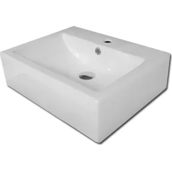 Umyvadlo Maxwhite 8051 URBINO umyvadlo keramické obdelníkové závěsné s otvorem pro baterii 52x41,5x15cm