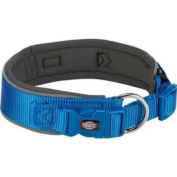Obojek pro psa PREMIUM obojek extra široký, královská modrá/grafit S-M: 33-42 cm/35 mm