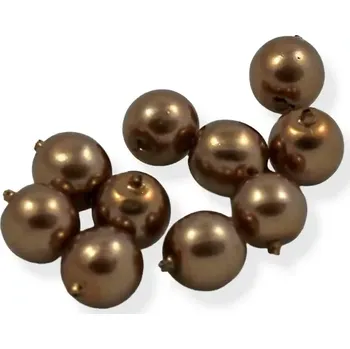 Korálek Voskové perle zlatá 6mm - 15 ks