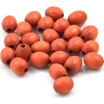 Korálek Korálky dřevěné oranžové 6/7,5 – 25 ks