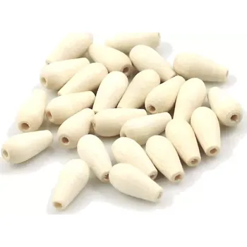 Korálek Korálky dřevěné krémové 5/10 – 25 ks