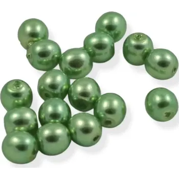 Korálek Voskové perle světle zelené 4mm - 34 ks