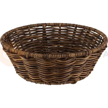 Kulatý košík na pečivo 200x70 mm, hnědý | APS, Cove