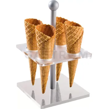 Výdejník vody Stojan na 4 kornouty na zmrzlinu, světle šedý | MARTELLATO, AG00206N