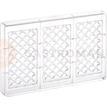 Čokoládová tyčinka Polykarbonátová forma na pralinky, 275x175 mm | MARTELLATO, Bubble