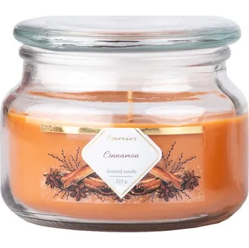 Emocio Sklo 100x79 mm se skleněným víčkem Cinnamon vonná svíčka 227 gram 567 gram
