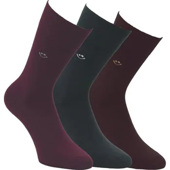 Pánské ponožky Zdravotní bambusové jednobarevné ponožky bez gumiček RS 43-46 mix barev