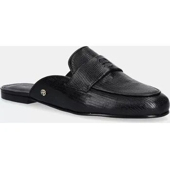 Dámské pantofle Kožené pantofle Anine Bing Corrine Mules, 37, černá, 99X