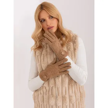 Rukavice Camel rukavice s ozdobným knoflíkem AT-RK-239501.10-camel Velikost: S/M