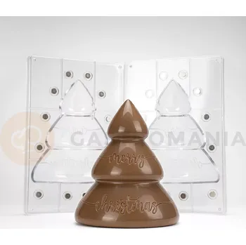 Čokoládová tyčinka Polykarbonátová forma na pralinky, 275x175 mm | MARTELLATO, Merry Christmas
