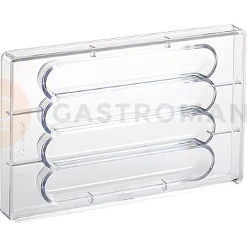 Čokoládová tyčinka Polykarbonátová forma na pralinky, 275x175 mm | MARTELLATO, Chocolog Flat