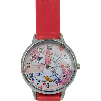 Hodinky Ostatní Dětské hodinky Quartz růžové - Ležící jednorožec