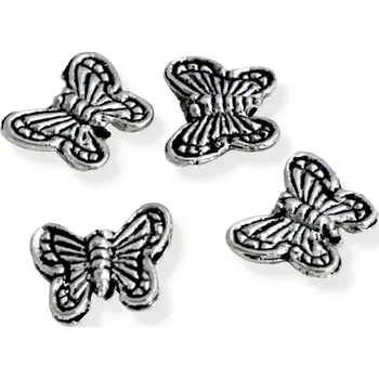 Materiál na výrobu šperku Motýlek malý - korálek starostříbro - 2 ks