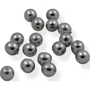 Korálek Voskové perle světle šedé 4mm - 30 ks