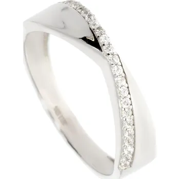 Prsten Zlatnictví Helios Překřížený prsten bílé zlato