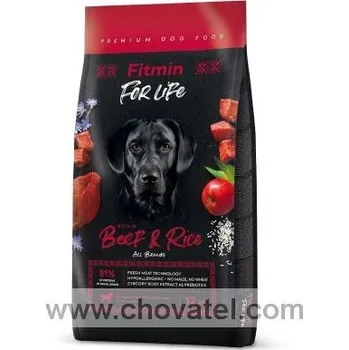 Krmivo pro psa Fitmin For Life Adult Beef & Rice 3 x 12kg