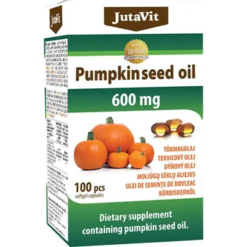 Přírodní produkt JutaVit Pumpkin Seed Oil 600 mg (100 Měkká kapsla)