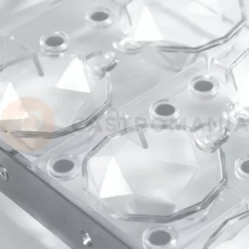Čokoládová tyčinka Polykarbonátová forma na pralinky, 275x175 mm | MARTELLATO, Diamond Ball