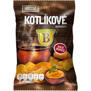 Chips Originální hospodské brambůrky Kotlíkové brambůrky hořčicové 60g