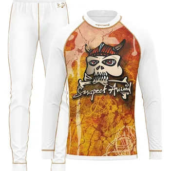 Set dětského termoprádla Set dětského funkčního prádla VIKING bílá Bamboo Ultra - Hnědá / 110