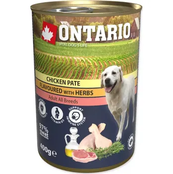 Krmivo pro psa Konzerva Ontario kuře s bylinkami, paté 400g
