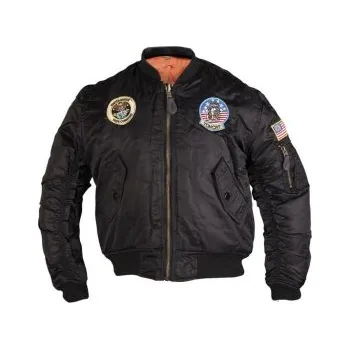 Pánská casual bunda Dětská letecká bunda MA1, Mil-Tec, Černá, 2XS