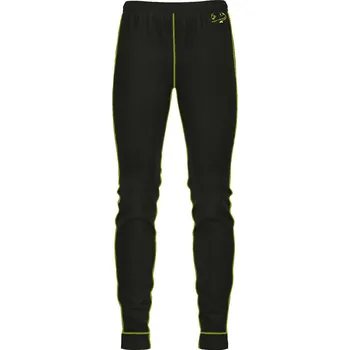 Dětské termo spodky Dětské funkční spodky ROBOKOČKA černá Bamboo Heavy - Žlutá neon / 100