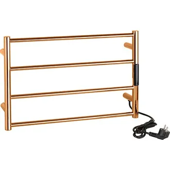 Radiátor Bemeta Elektrický sušák ručníků 560x370x90 mm, 63W, nerez, lesk, měděná zlatá 704154081