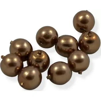 Korálek Voskové perle zlatá 4mm - 34 ks