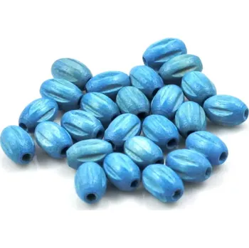 Korálek Korálky dřevěné tyrkysové 6/9 – 25 ks