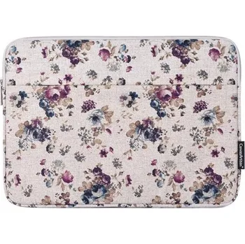 Pouzdro na mobilní telefon Brašna s retro vzorem květin pro MacBook do 16" - béžová