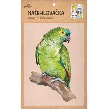 Textilní nažehlovací páska Lesní svět Nažehlovačka M 080 - Amazoňan modročelý