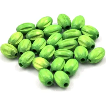 Korálek Korálky dřevěné zelené 6/9 – 25 ks
