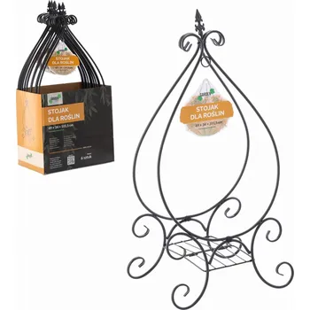 Stojan na květiny Stojan na květiny kovový, černý N5516