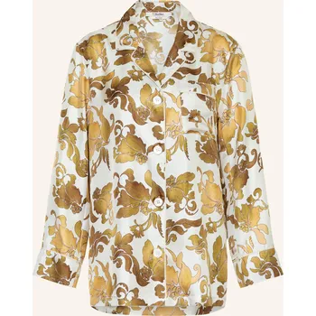 Dámská halenka S Max Mara Dámská Hedvábná Halenka Alan, bílá / tmavě žlutá, 38