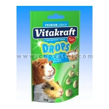 Krmivo pro hlodavce Vitakraft drops Joghurt 75g for Guinea Pigs