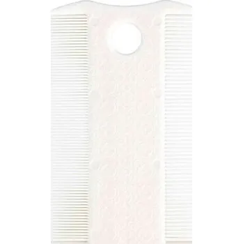 Kartáč pro zvířata Hřeben plastový velmi jemný na blechy a prach 9 cm