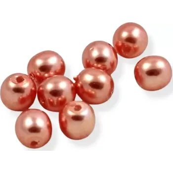 Korálek Voskové perle lososové 4mm - 31 ks
