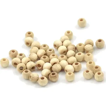 Korálek Korálky dřevěné SV dřevo 4mm – 50 ks