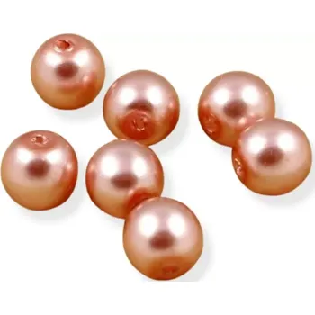 Korálek Voskové perle lososově růžové 7mm - 20 ks
