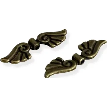 Materiál na výrobu šperku Andělské křídlo velké starozlaté - 1 ks