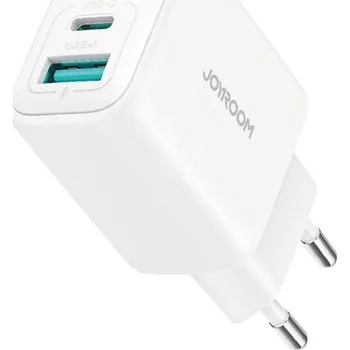 JOYROOM JR-TCF21 rychlonabíjecí adaptér s porty USB-C / USB-A - 20W - bílý