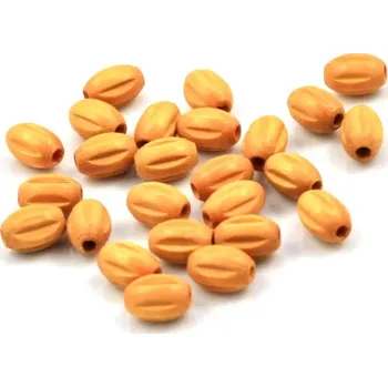 Korálek Korálky dřevěné SV oranžové 6/9 – 25 ks