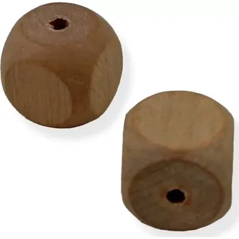 Korálek Korálky dřevěné hrací kostky 13mm - 2 ks