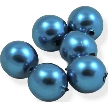 Korálek Voskové perle tyrkysové 6mm - 15 ks