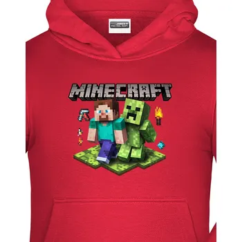 Chlapecká mikina Dětská mikina - Minecraft 2, Barva Červená, Velikost 146-152, Canvas Dětská mikina Bezvatriko.cz 2922