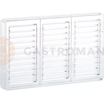 Čokoládová tyčinka Polykarbonátová forma na pralinky, 275x175 mm | MARTELLATO, Log